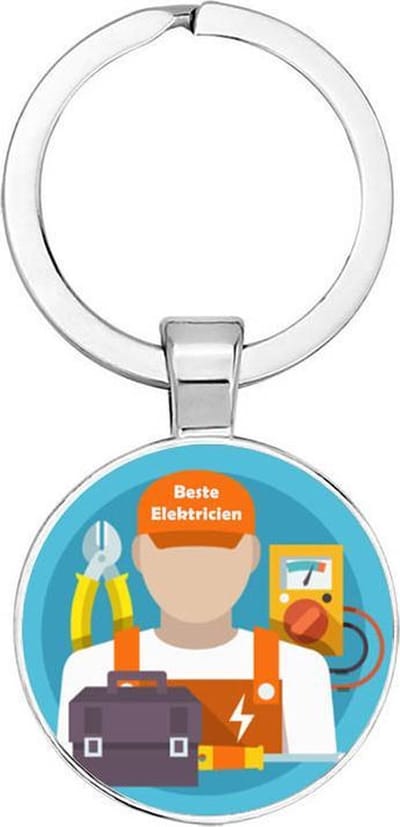 Akyol - elektricien Sleutelhanger - Elektricien - de echte elektricien - elektricien - beroep - elektriciteit - 2,5 x 2,5 CM