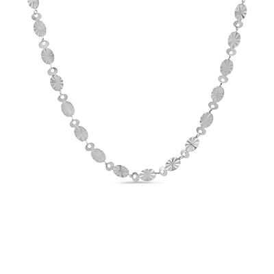 8CN-26480 – CO88 collection Ketting met Elementen – 38+5 cm – Zilverkleurig – Dames Sieraad