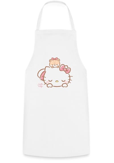 Hello Kitty Met Teddy Op Haar Rug Keukenschort