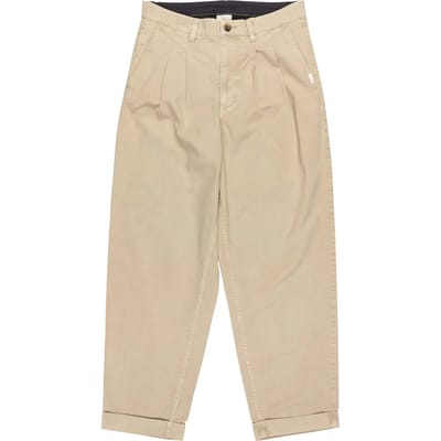Element Big Pleat Chino Broek Beige 31 Man