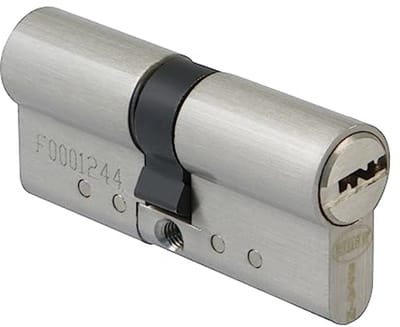 SnelShoppen - Veiligheidscilinder Slot voor Houten Deuren - Anti-inbraak, Anti-stootbeveiliging, Matzilver, 62 mm, Inclusief 5 Sleutels