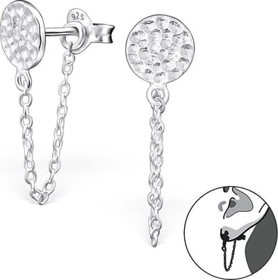 Montebello Oorbellen Aldis - 925 Zilver E-Coating - ∅6.5mm - 30mm