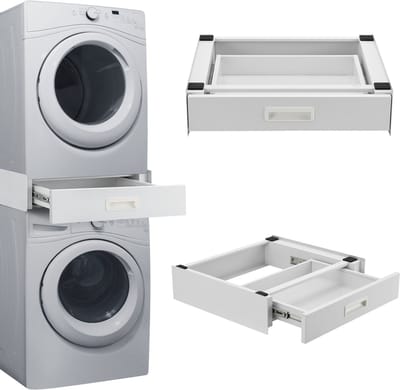 Stapelkit Buxton met lade universeel tussenstuk 15x60x54 cm wit [en.casa]
