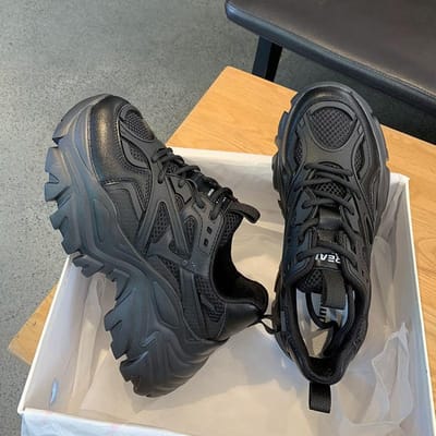 Gebakken Street Daddy Schoenen Dames Trendy Lente Nieuw Alles-match Ademend Dikke Zool Verhoogd Kleine Witte Casual Sportschoenen 40 gray