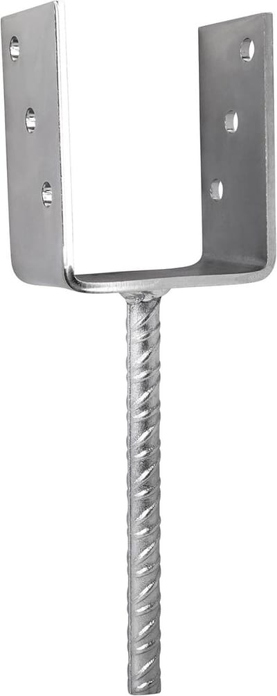 Hoekverbinder U-vorm - Bevestigingshoek Balkschoen - Bouwmontage Stabiliteit - Zwaar Verzinkt Staal - 100x60x125mm - Zilver