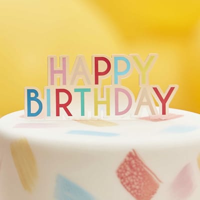Happy Birthday Acryl Rainbow