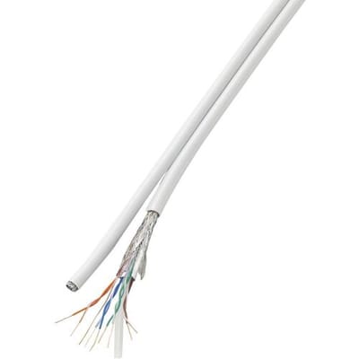 TRU COMPONENTS Duplex-Netwerkkabel CAT 6 SF/UTP 4 x 2 x 0.196 mm² Wit 50 m