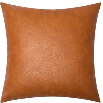 Nouvelle Housse d'oreiller en Cuir Litchi Texture Multicolore Luxe Léger Cuir Imitation Imperméable Housse d'oreiller Canapé Salon Coussin Lombaire 45 * 45Cm without core
