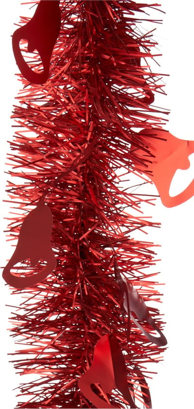 Arte R lametta kerstslinger - rood - folie - 200 x 12 cm
