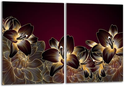 TMK ArtDeko Orchidea Serie - Glazen Beschermplaat - 40x52cm - Veelzijdig Gebruik