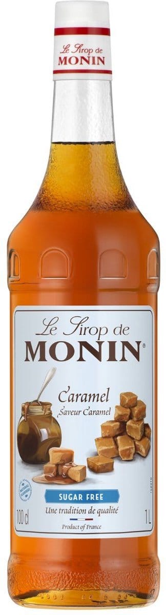Monin Caramel siroop suikervrij - Koffiesiroop voor drankjes en gerechten - 1 liter