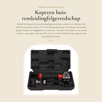 Dailygoods- Remleiding Gereedschap Universeel - Koperen Buis - 3/16 Inch / 1/4 Inch - Duurzaam Materiaal - Professionele Veelzijdigheid - Antislip Bevestiging - Remleiding Gereedschapset