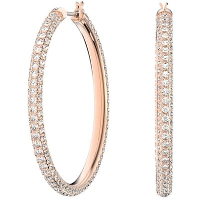 Swarovski Dextera Hoop Rose Gold-Tone Oorbellen 5383938 Voor Dames rosé gouden kleur