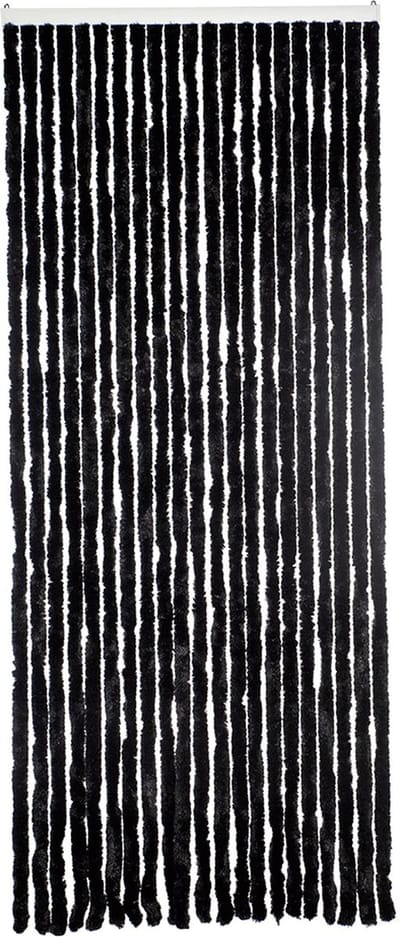 Livn Deurgordijn Chenille Kattenstaarten Antraciet 90x220cm - Vliegengordijn - Hoogte en breedte onbeperkt inkortbaar - Maximale deuropening 90x221,5 cm