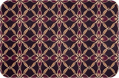 WC mat 60x40 cm - Antislip - Symmetrisch - Tegel - Burgundy - Toiletmat - Vloermat - Douchemat - Toilet tapijt - Toiletmatten