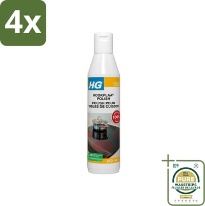 HG Kookplaat Polish 250 ml - Voordeelverpakking - 4 stuks - Inductie kookplaat - Vet verwijderen