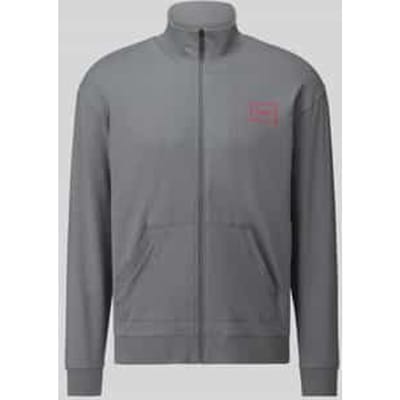 Regular fit sweatjack van katoenmix model 'Laze Zip Jacket'