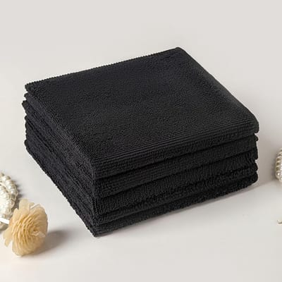 Handdoek - Vod - Lappen - Microvezel Reinigingsdoeken - Multifunctionele Reinigingsdoeken - Herbruikbaar - Superzacht - Sneldrogend - Reinigingsdoekjes voor Keuken, Auto, Motorfiets, Raam - Zwart - 40 x 40 cm