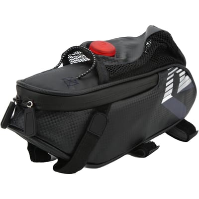 Fietszadeltas IP44 Waterdicht Fietsachterlicht Zak Waterfleshouder met LED-licht black