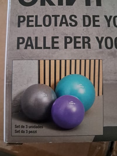 Crivit 3-delige Yoga ballen - Afmetingen: ø ca. 18 cm, 22 cm, 26 cm