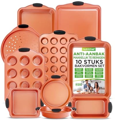 Professionele Bakvormset voor Thuis - Stijlvolle en Duurzame Non-Stick Coating, Geschikt voor Vaatwasser