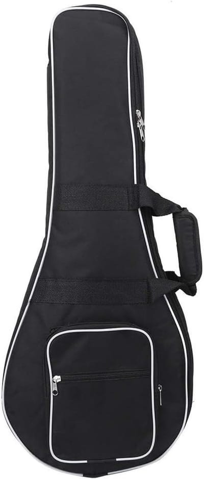 Mandoline Gigbag van Oxford Stof met Dubbele Ritsen en Zijvakjes voor Extra Bescherming en Opbergruimte