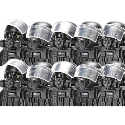 Stadspolitie China Speciale Eenheden Bouwstenen Aanvalssoldaat SWAT Figuren Gasmasker Militaire Wapens Stenen Speelgoed Kinderen