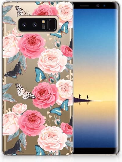 Samsung Galaxy Note 8 TPU Case Butterfly Roses