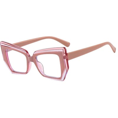 Mooi Modieus Polygonaal Luxe Stijl Dames Brilmontuur Anti Blauw Licht Fotochemisch Leesbril Hypermetropie Sterktes +1 Tot +6 2.25