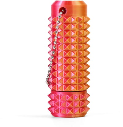 Little Fidget speelgoed-3D print-sleutelhanger-met klikknop-draaibaar-zintuiglijk-angst en stressvermindering-Rood-goud