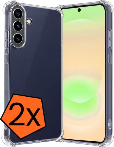 Hoes - 2 Stuks - Geschikt voor Samsung Galaxy A37 - Sterk & Shockproof - Siliconen Case - Back Cover - Telefoon Hoesje Shock Proof - Transparant