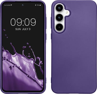 kwmobile telefoonhoesje geschikt voor Samsung Galaxy A55 5G - Hoesje voor smartphone - Back cover in metallic blauwpaars