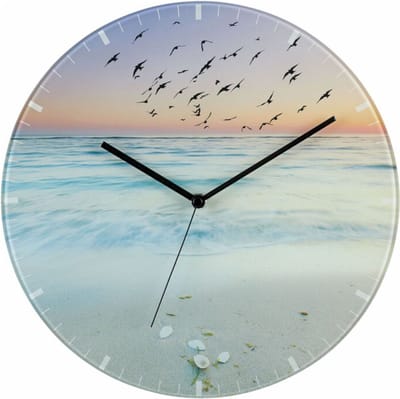 TFA 60.3042.90 wandklok met vogels en zeezicht - 30 cm