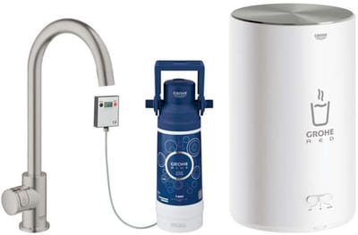 Grohe Red - Mono keukenkraan met M boiler en filter, supersteel 30085DC1