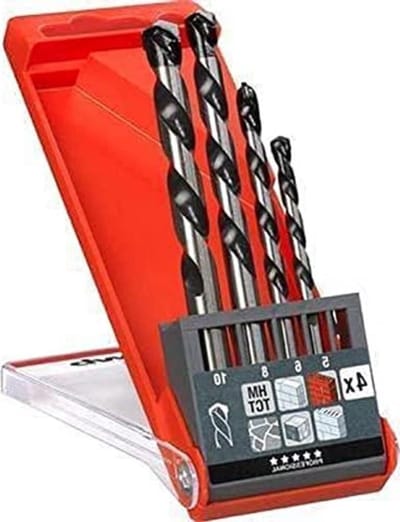 Betonboor Steenboor - Boorset Hardsteen - Muren Boren - Hamervast Carbide - 4-delig - Metaal