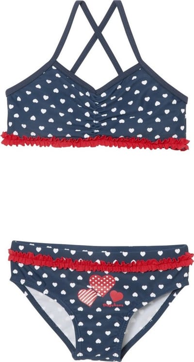 Playshoes kinderbikini met UV-bescherming en hartjes