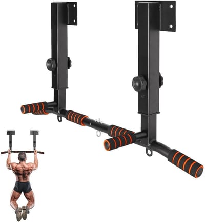 KIRA® Pull Up Bar - Pull Up Station - Optrekstang Wandmontage - Zwart - 93cm x 93cm x 62cm