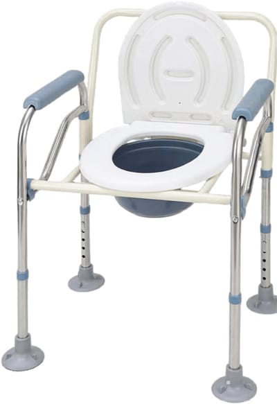 AHD® Commode - Toiletstoel - Toiletverhoger - Wit - 52cm x 17cm x 76cm