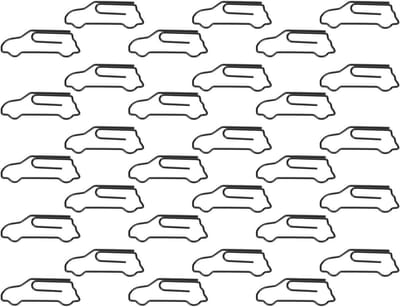 Paperclip set - 30 stuks zwart, autovormig, creatief metaal, modellering en ambacht decoratie