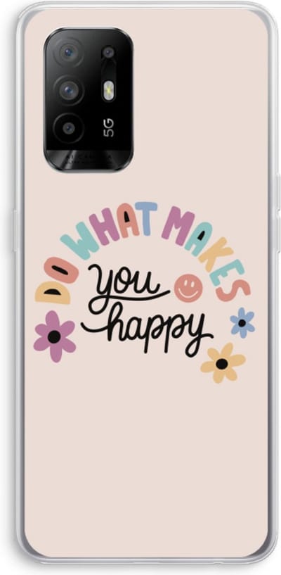 Case Company® - Hoesje geschikt voor Oppo A94 5G hoesje - Happy days - Soft Cover Telefoonhoesje - Bescherming aan alle Kanten en Schermrand