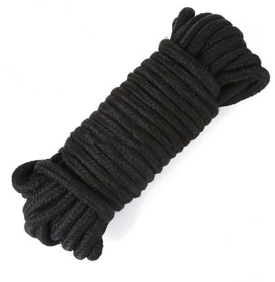 Zacht Bondage Touw - BDSM - 10 meter - Stevig - Zwart - Katoen