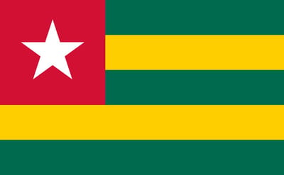 Vlag Togo 50x75cm