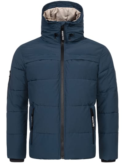 Alessandro Salvarini heren gewatteerde winterjas AS-334 met gevoerde capuchon