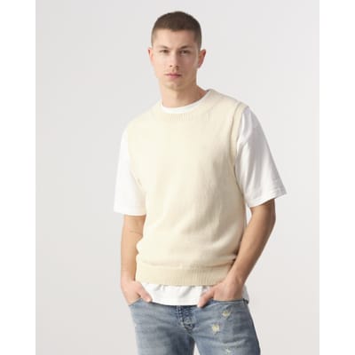 JC Rags Cody Spencer Coconut Milk Taille: XL | Vestes sans manches Outlet | Homme