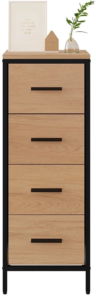 Badkamerkast - Ladekast - 4 Laden - Opbergkast - Kastje - Ladekastje - Badkamer Meubel - Slaapkamer - Badkamer - 30 × 82 × 30 cm (B × H × D)