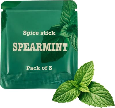 Navullingen voor de originele Airvaper — past niet op het Breeze model - smaakpods ( spice sticks ) - Spearmint - Alleen geschikt voor de originele Airvaper - Navullingen - 1 zakje met 3 Stuks - Natuurlijk & Verfrissend - Goed voor ca. 2 weken