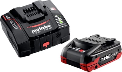 Metabo basisset 1x LiHDX accupack 18 V 4.0 Ah accu ( 624974000 ) + ASC 290 lader ( 627370000 )