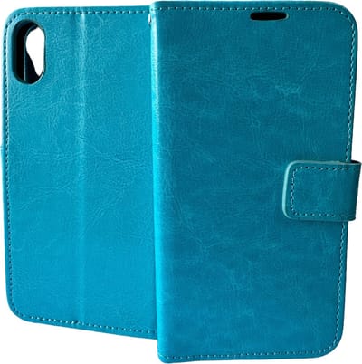 Bookcase Turquoise Geschikt voor: Apple iPhone XS Max- portemonnee hoesje - ZT Accessoires