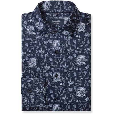 OLYMP Signature Overhemd, Tailored Fit, Signature Kent, Nachtblauw