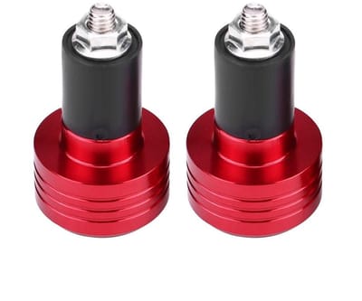 Dailygoods- Stuur Eind Aluminiumlegering - Universeel voor Standaard 7/8" (22mm) - Motorfiets Grip - 2 Stuks - Rood - Gewicht 103g - Motorfiets Handvat